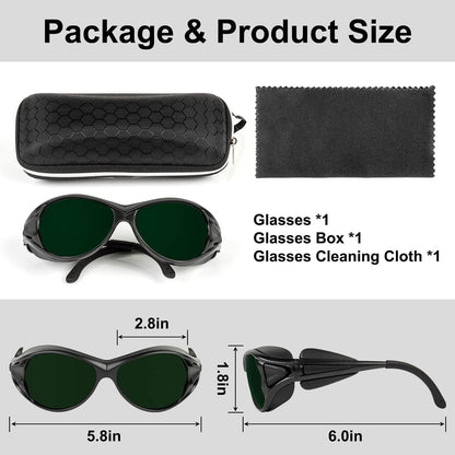 Red Light Therapy Glasses, Eye Protection Goggles for 660Nm 850Nm NIR, OD3+