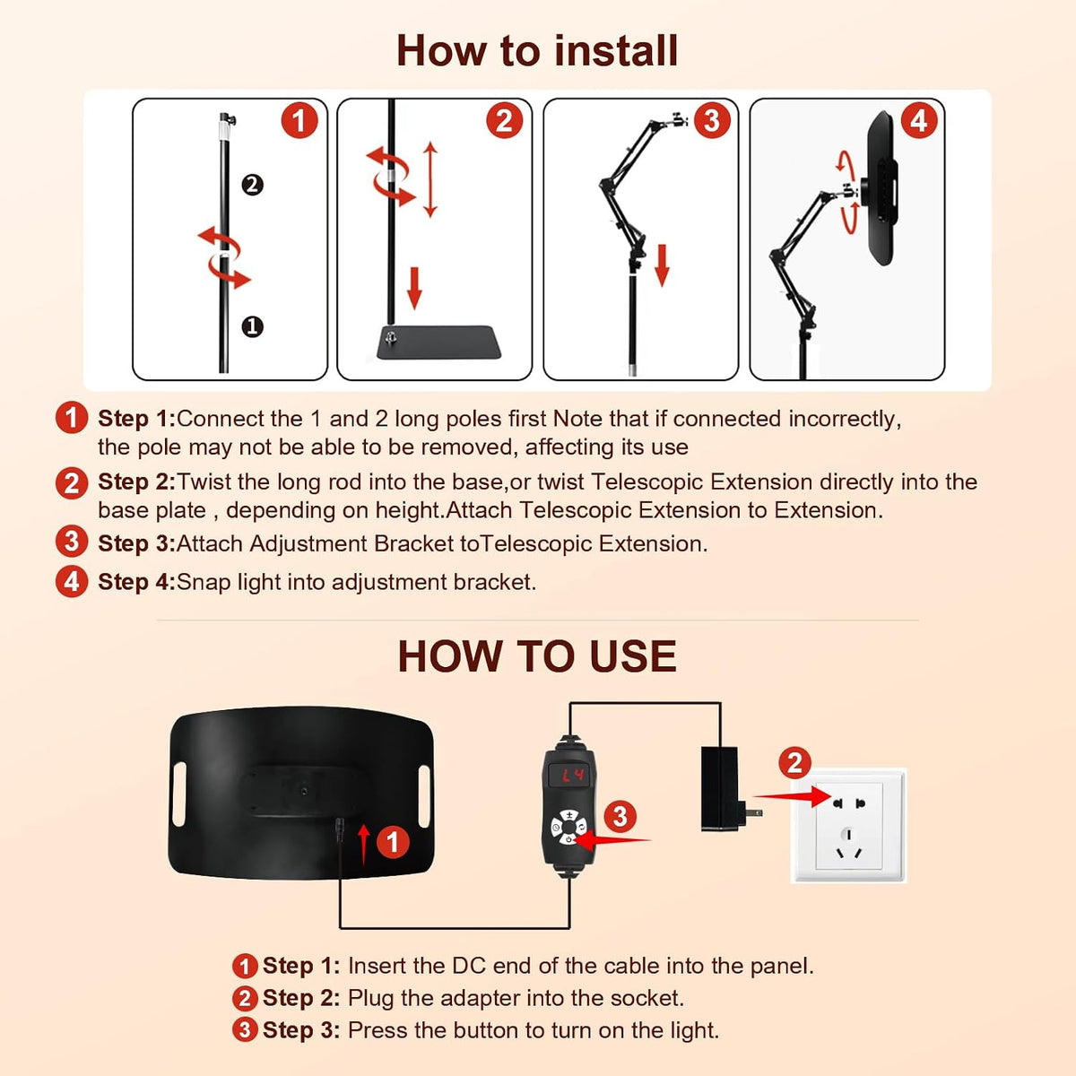 Red Light Therapy for Body and Face, Red Light Panel with 660Nm & 850Nm Leds, Infrared Light Therapy Lamp with Adjustable Stand, Red Light-Therapy at Home with Eyes Protection Goggles